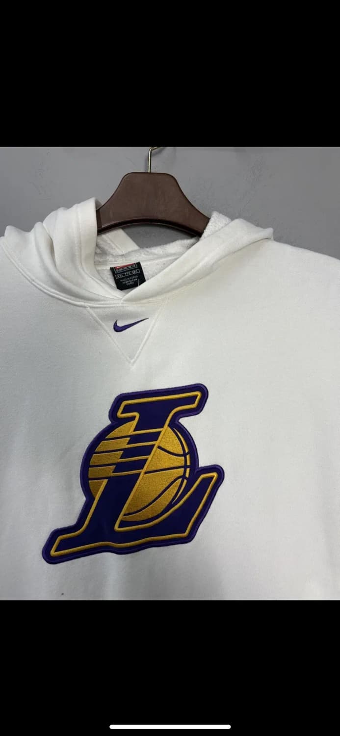 나이키 LA 레이커스 센터 스우시 화이트 후드티 H2232 상품이미지3