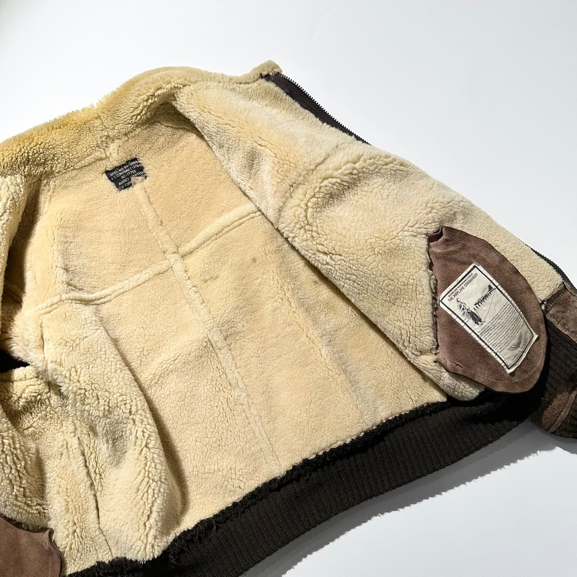 아비렉스 USA B-6 램스킨 시어링 무스탕 봄버 자켓 상품이미지10