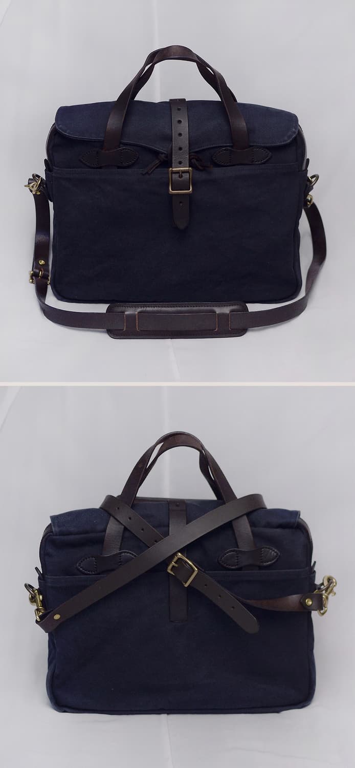 필슨 (FILSON) 80s 오리지널 러기지 트윌캔버스 레더 브리프케이스 상품이미지2