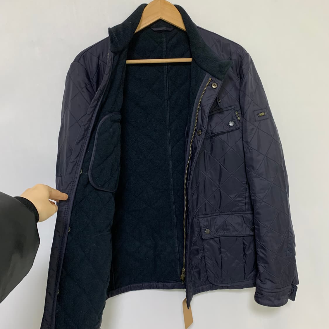 바버 퀼팅 자켓 네이비 빈티지 M 남성 점퍼 상품이미지9