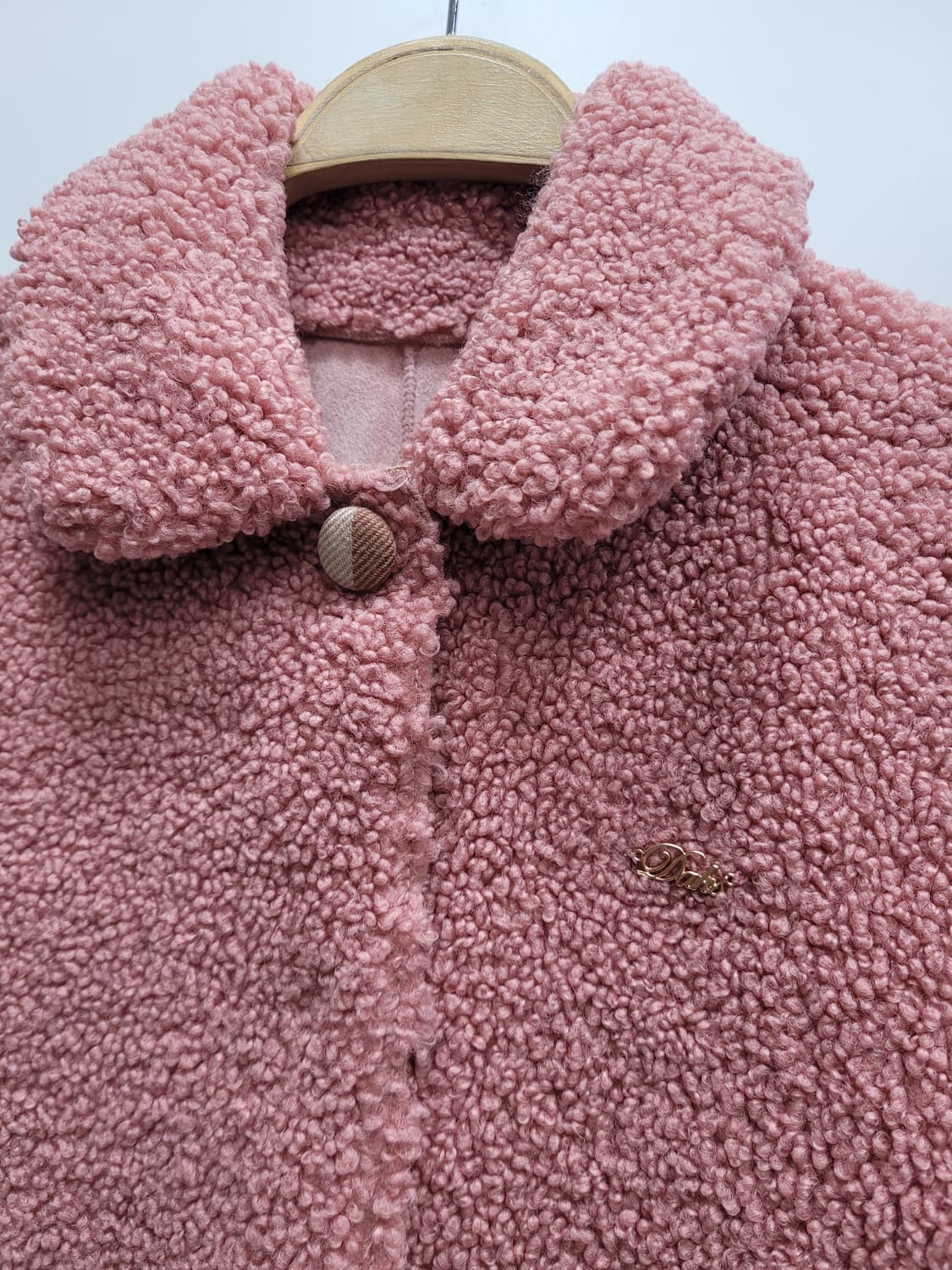 DAKS 닥스 키즈 무스탕 부클 코트 / 아동 130 (11Y) 핑크
 상품이미지6