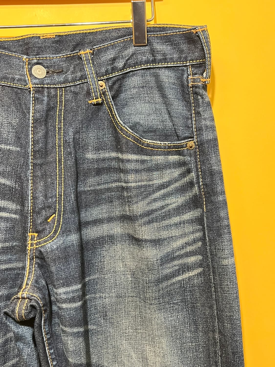 [31] 리바이스 Lot 703 일본 내수 가죽 패치 인디고 데님 상품이미지2