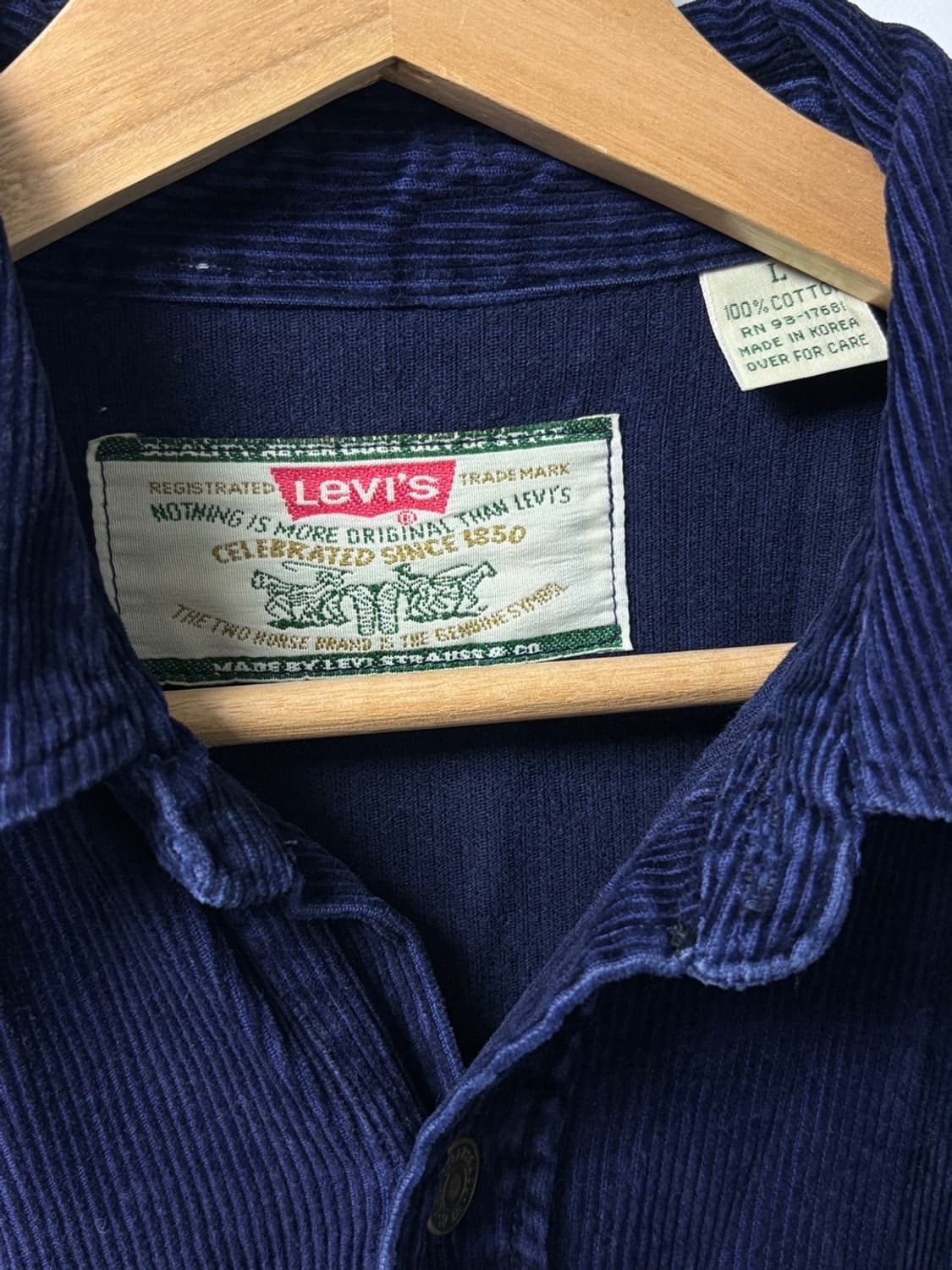 리바이스 코듀로이 네이비 셔츠 상품이미지3