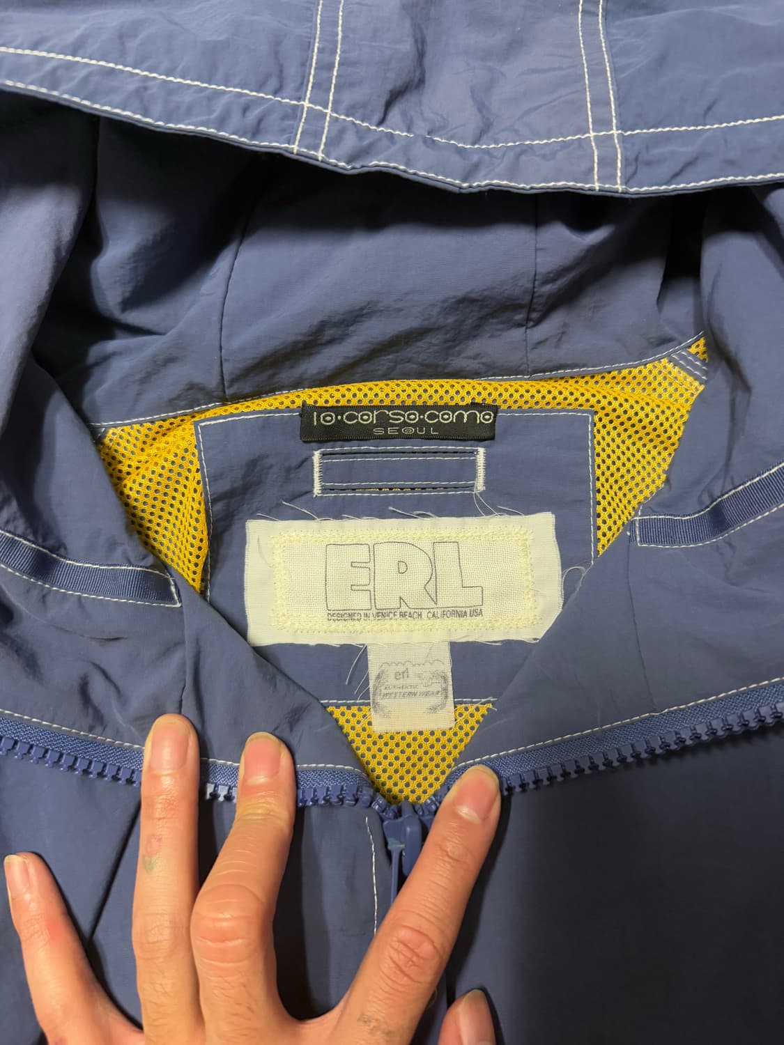 (M) (20분착) ERL UFO 윈드 브레이커 파카 블루 상품이미지5