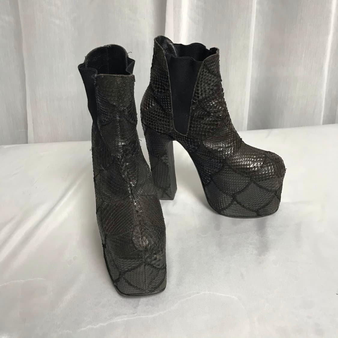 히스테릭글래머 파이톤 패치워크 힐 부츠 상품이미지8