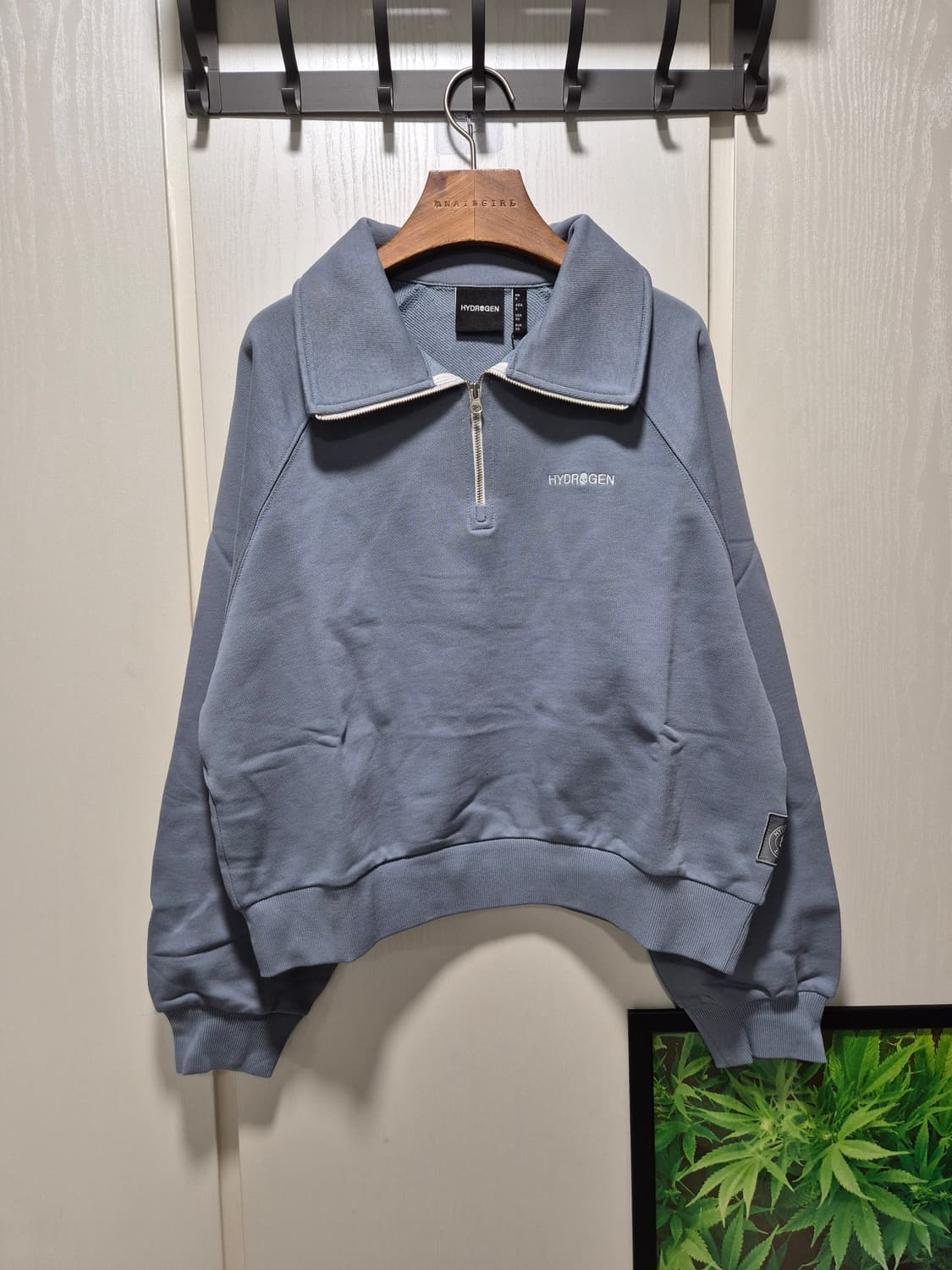 (세일)(새상품)하이드로겐 집업 맨투맨 블루 상품이미지2