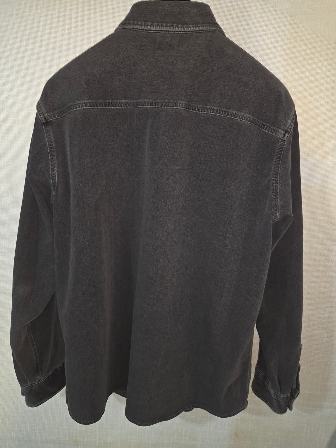 유니클로 저지오버셔츠 블랙 L 상품이미지2