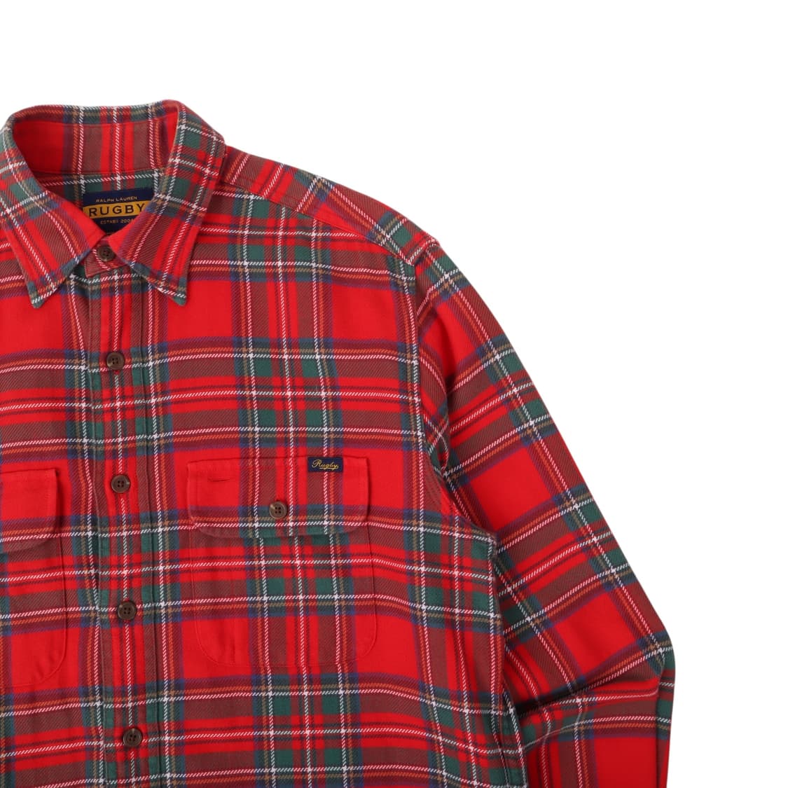 폴로 랄프로렌 럭비 pyrex 파이렉스 플란넬 체크 셔츠 상품이미지6