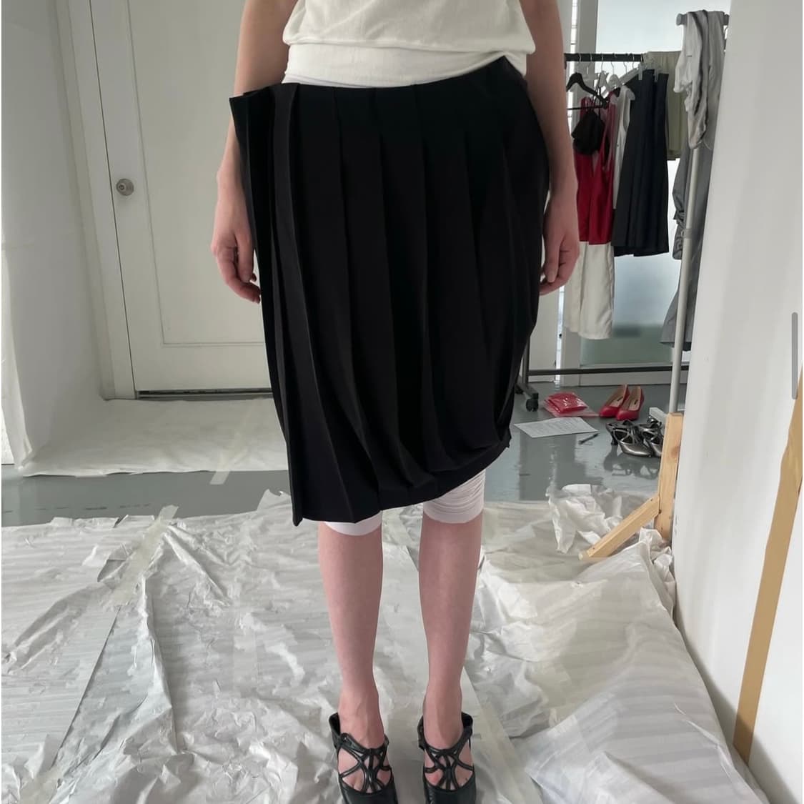 eonts 플리츠 스커트 브라운 상품이미지1