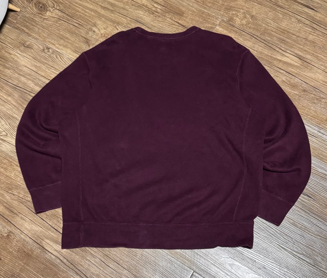 [XL] 폴로 랄프로렌 재팬 라인 버건디 오버핏 맨투맨 상품이미지3