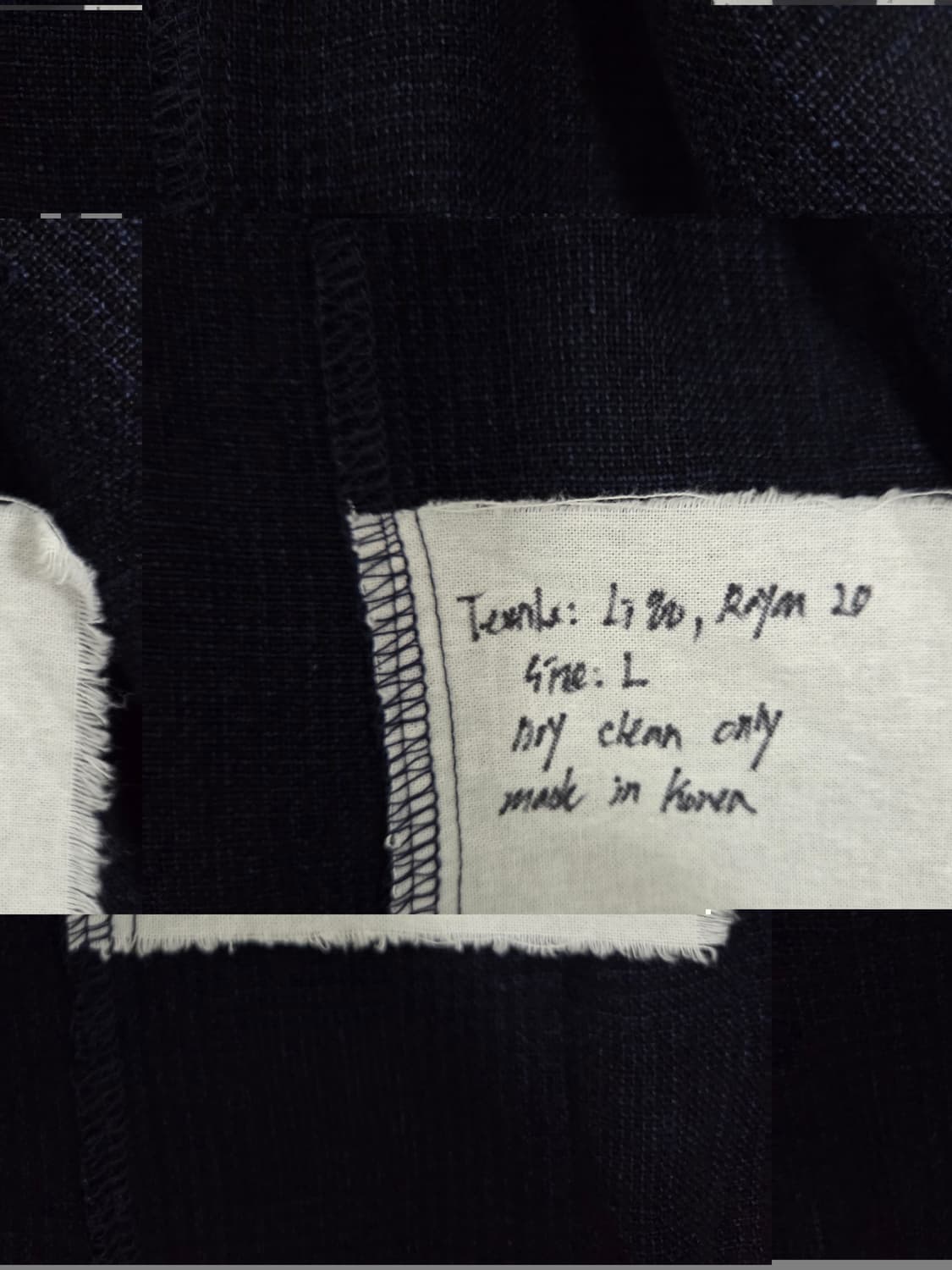 워드로브41 린넨 네이비(VIILE CHESTERFIELD) 코트  L 상품이미지2