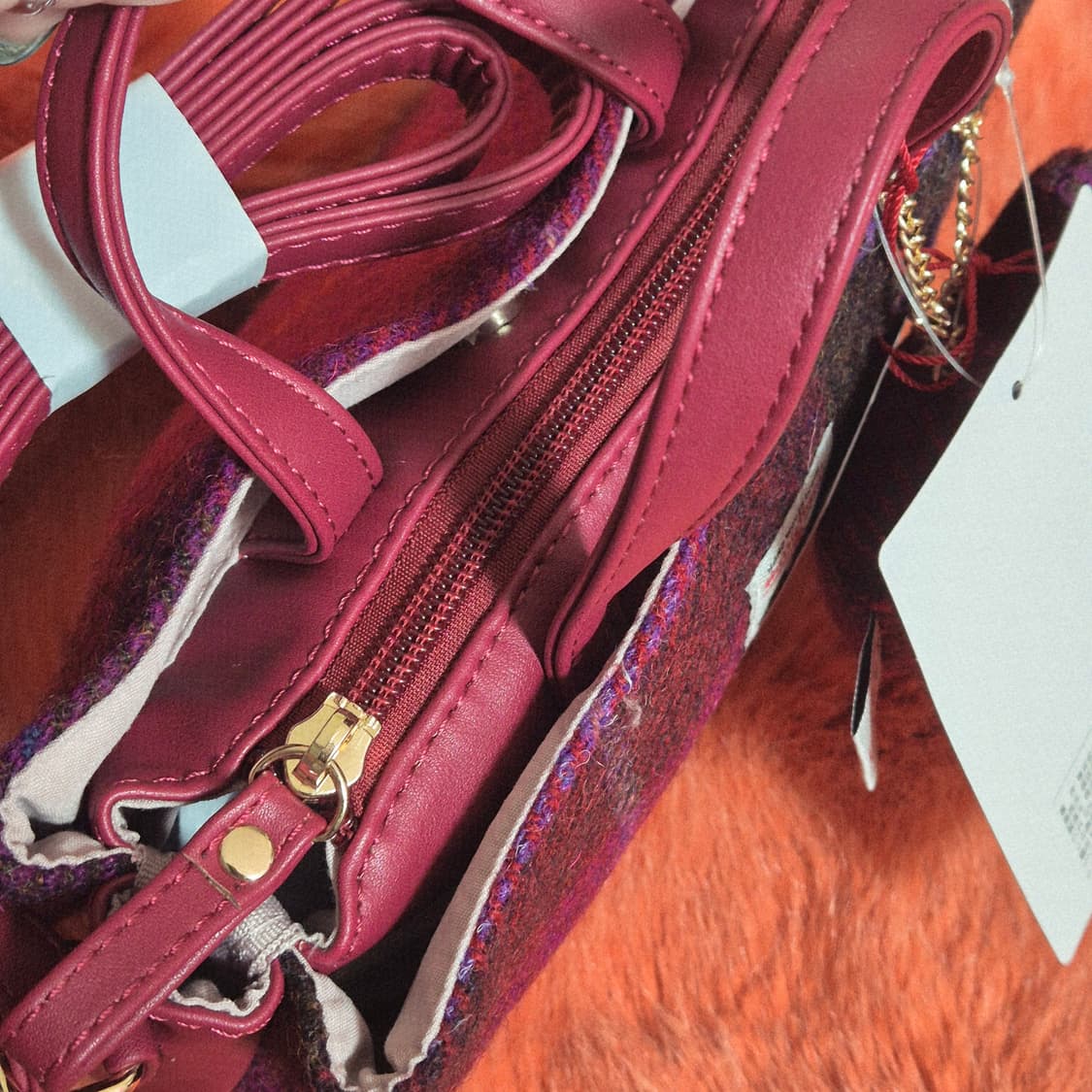 HELLO KITTY x 해리스 트위드 헬로키티 2way 가방 새상품 상품이미지5