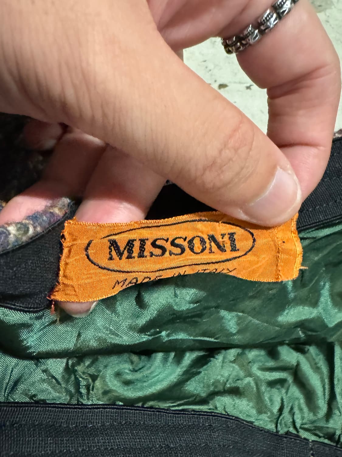 90s Missoni 미쏘니 체크패턴 울 벌룬팬츠  상품이미지4
