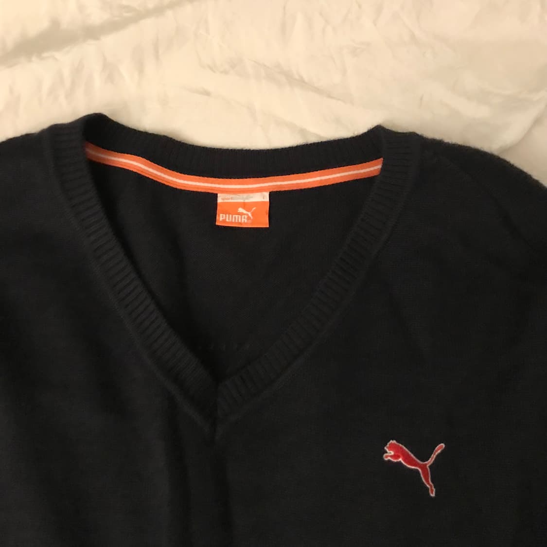 Puma 푸마 여리핏 네이비 브이넥 니트 상품이미지4