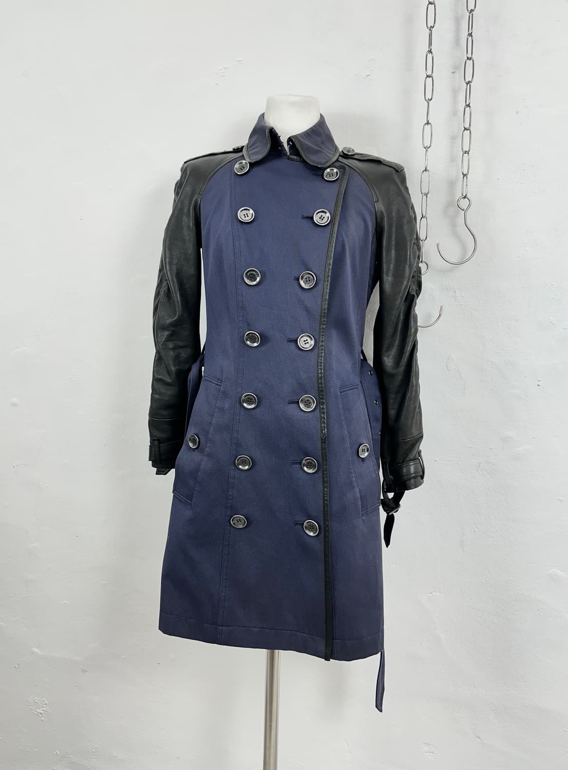 Burberry Brit Napoleon Leather-Mix Jacke 상품이미지5