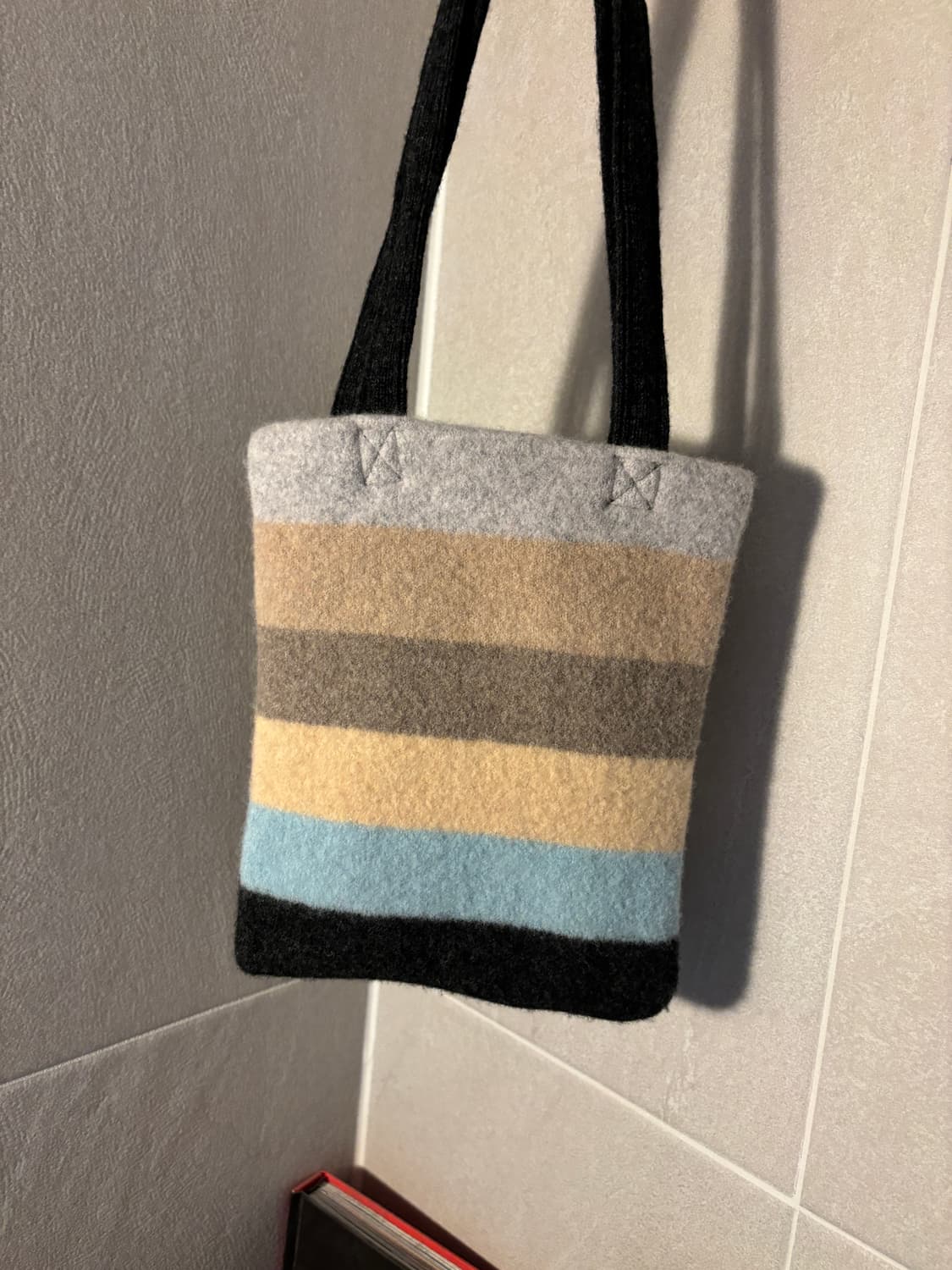 Glen prince 퓨어울 스트라이프 숄더백 상품이미지2