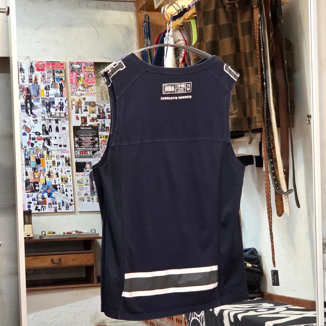 NBA 샬럿 호네츠 네이비 슬리브리스 상품이미지4