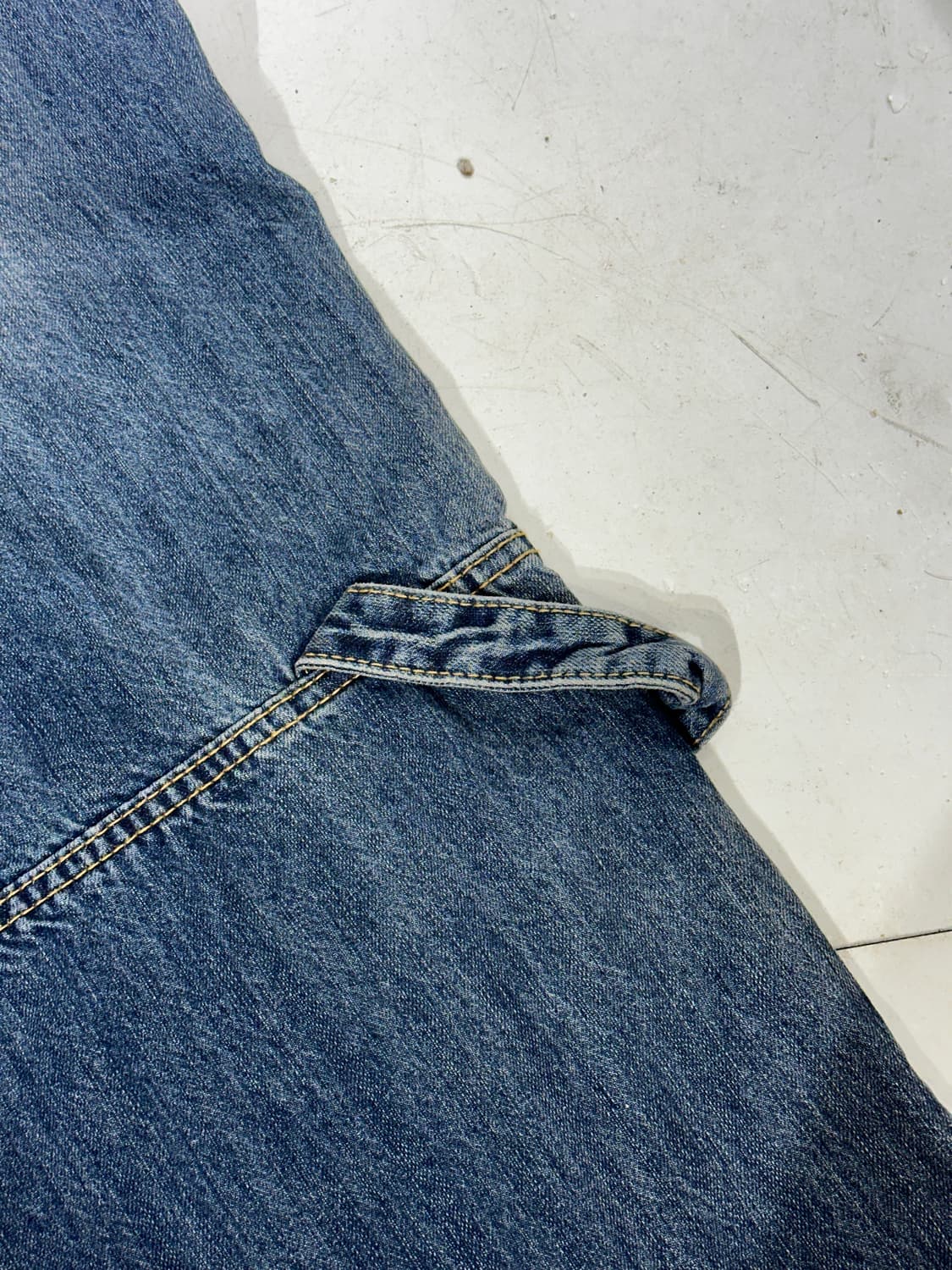 일본 빈티지 중청 카펜터 워싱 와이드 데님 팬츠 청바지 M  상품이미지6