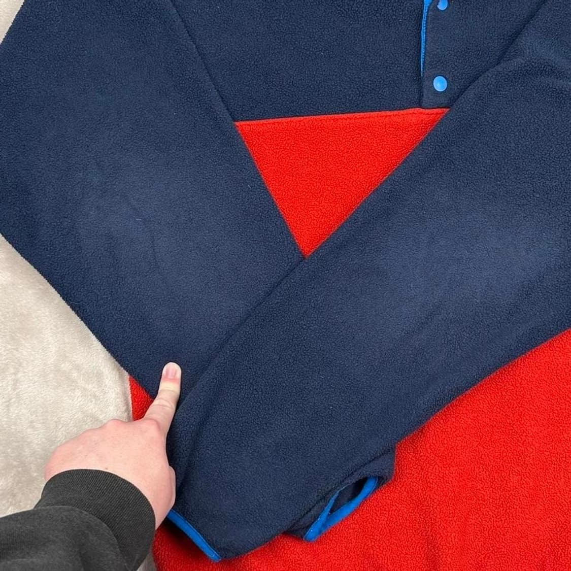 10s 파타고니아 신칠라 스냅-T 네이비/레드 상품이미지4
