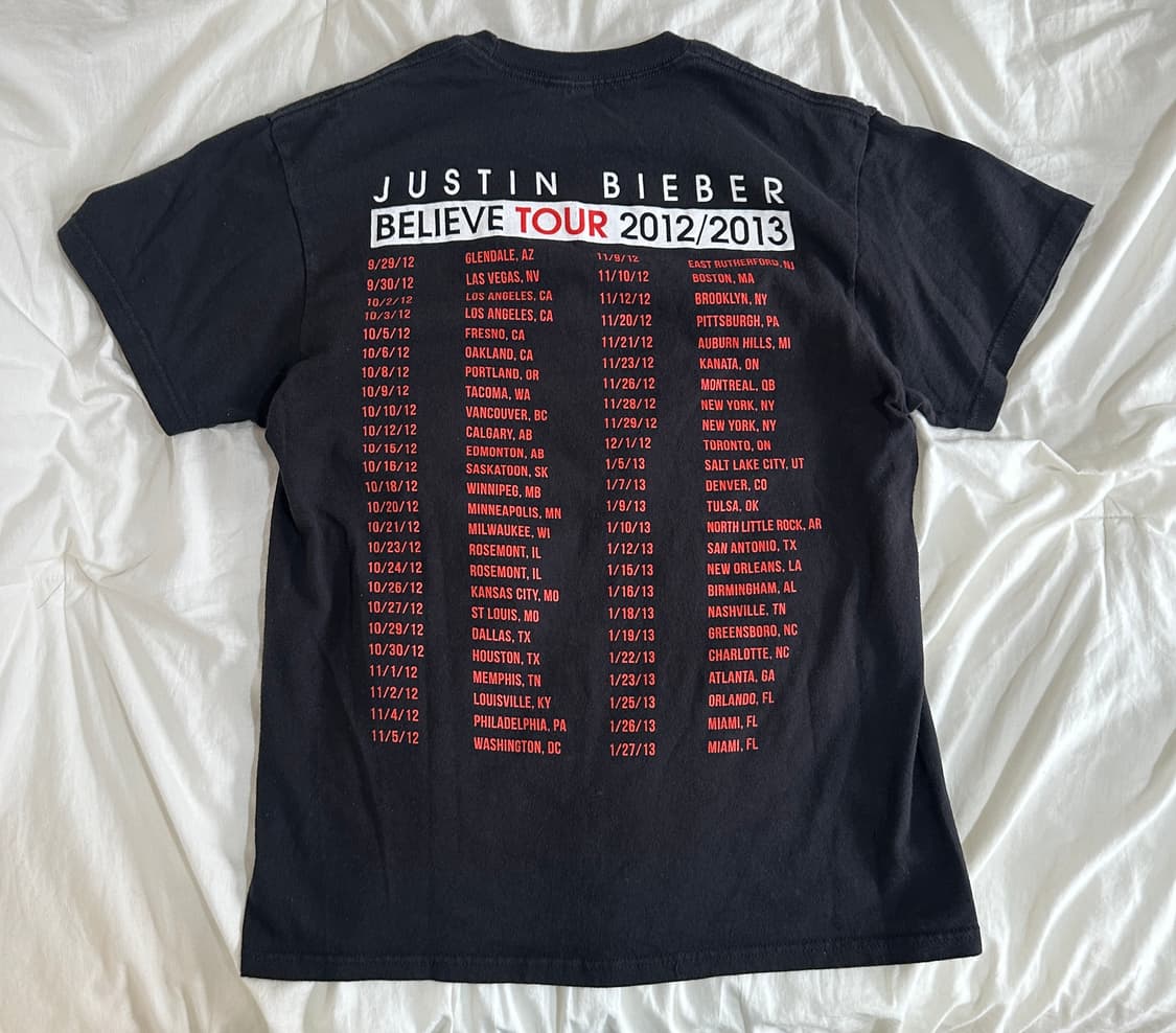 2012 justine bieber ‘believe’tour tee 상품이미지3