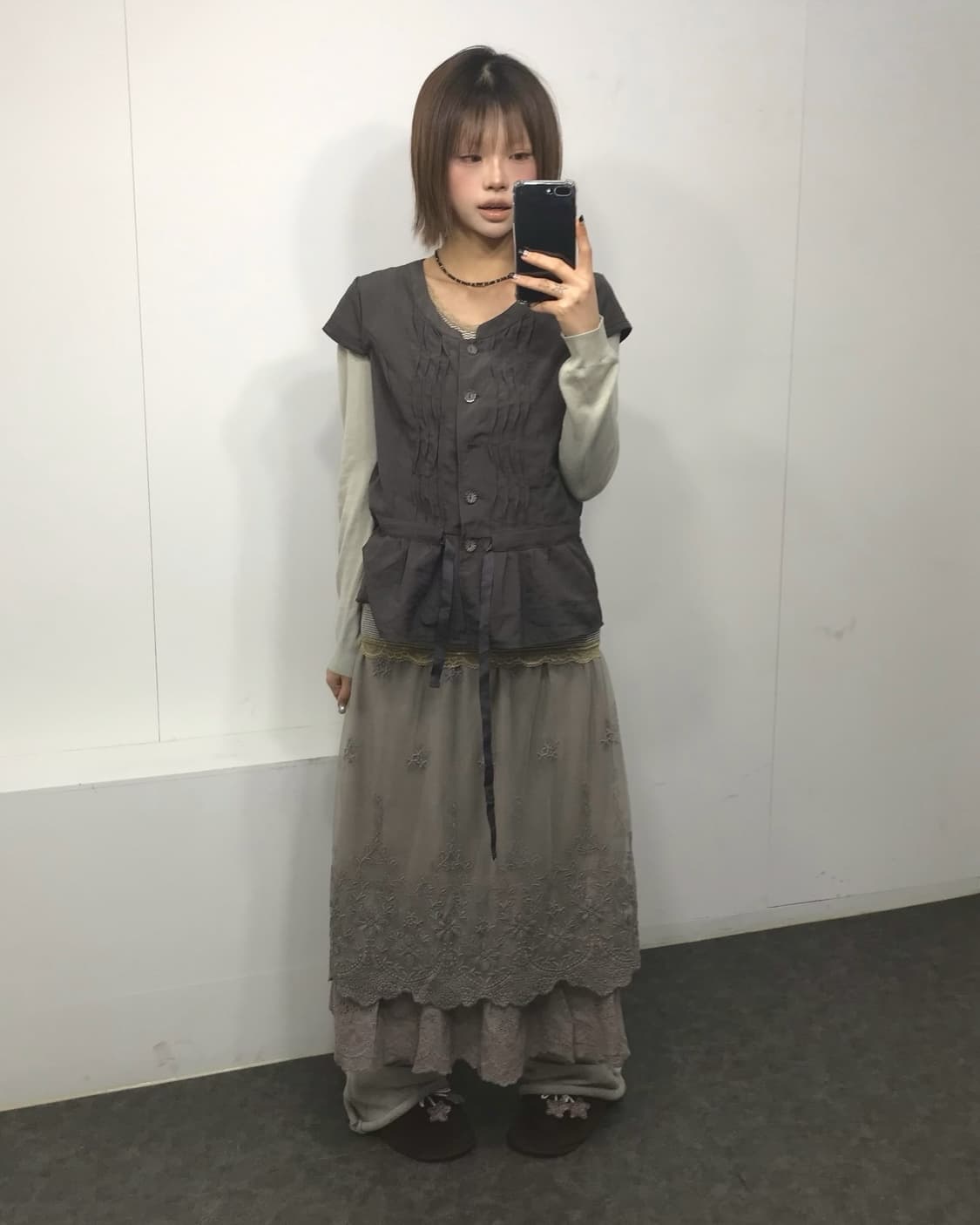 𖤐차콜브라운 모리걸 코디 set𖤐  상품이미지1