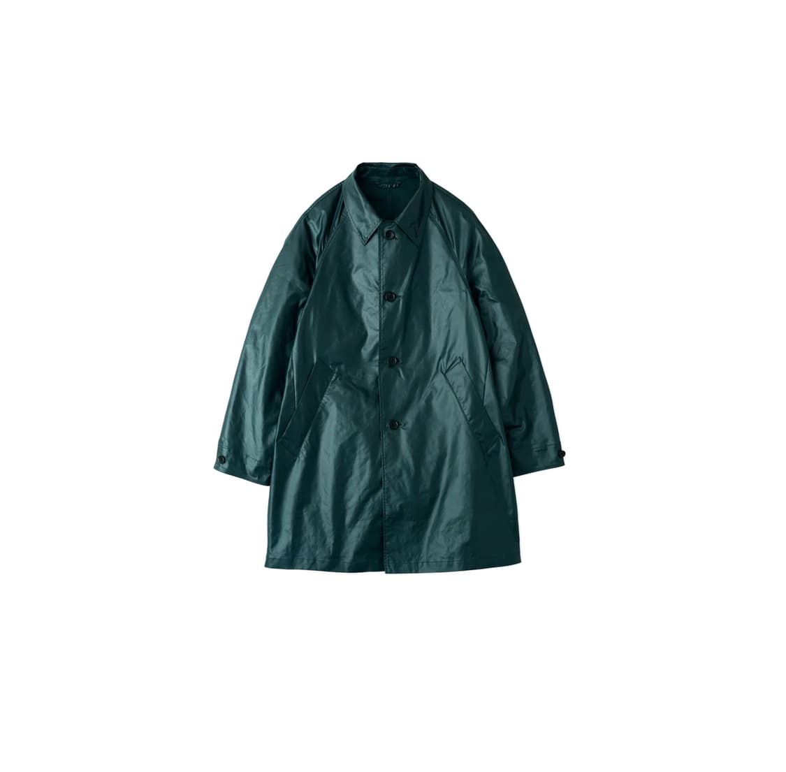 요크 24FW 레더-라이크 카 코트 (딥그린) 상품이미지8