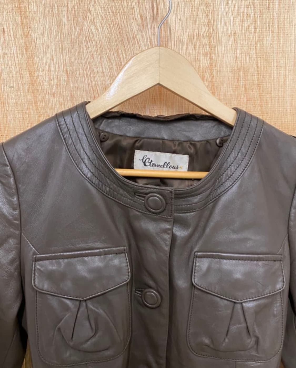 VTG 2way leather half coat 투웨이 가죽 하프코트 상품이미지5