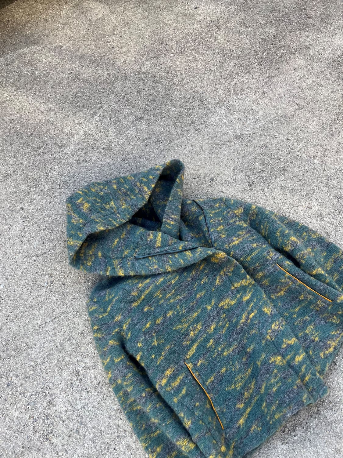 Vintage 울 혼방 사선 지퍼 후드자켓  상품이미지2