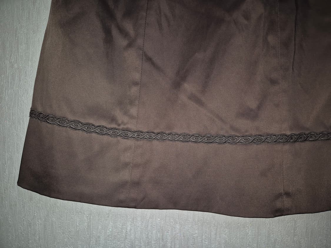 브라운 미디 플레어 스커트 상품이미지4