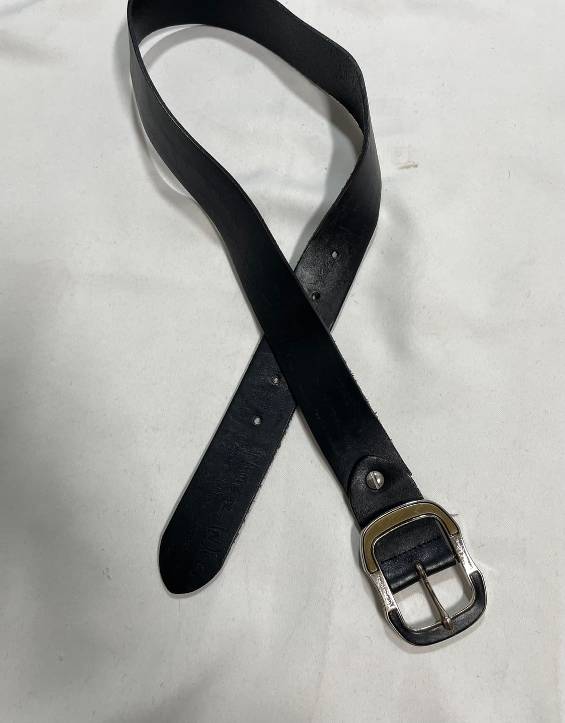 넘버나인 더블 버클 레더 벨트 상품이미지5