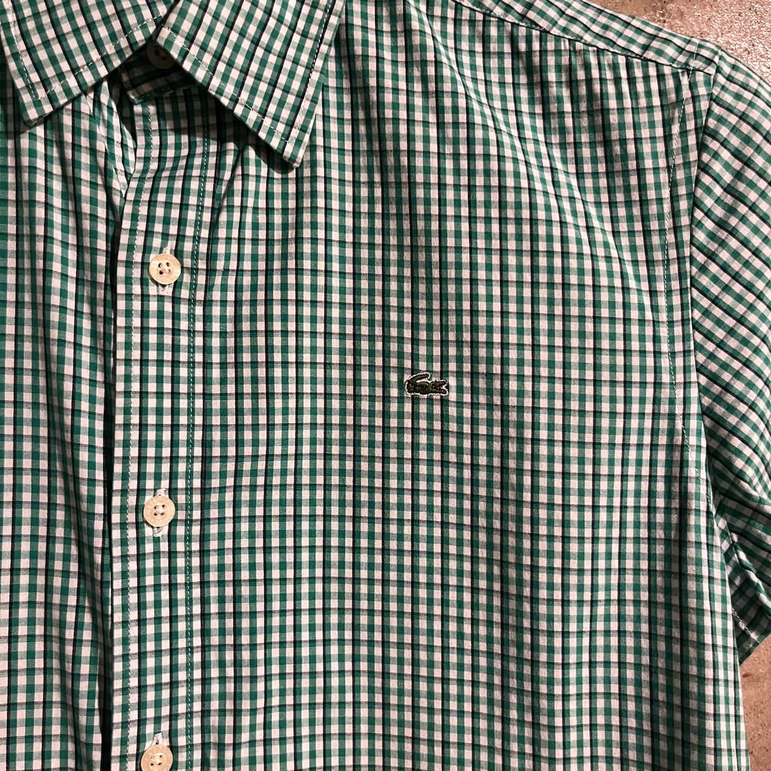 라코스테 반팔 체크셔츠 상품이미지2