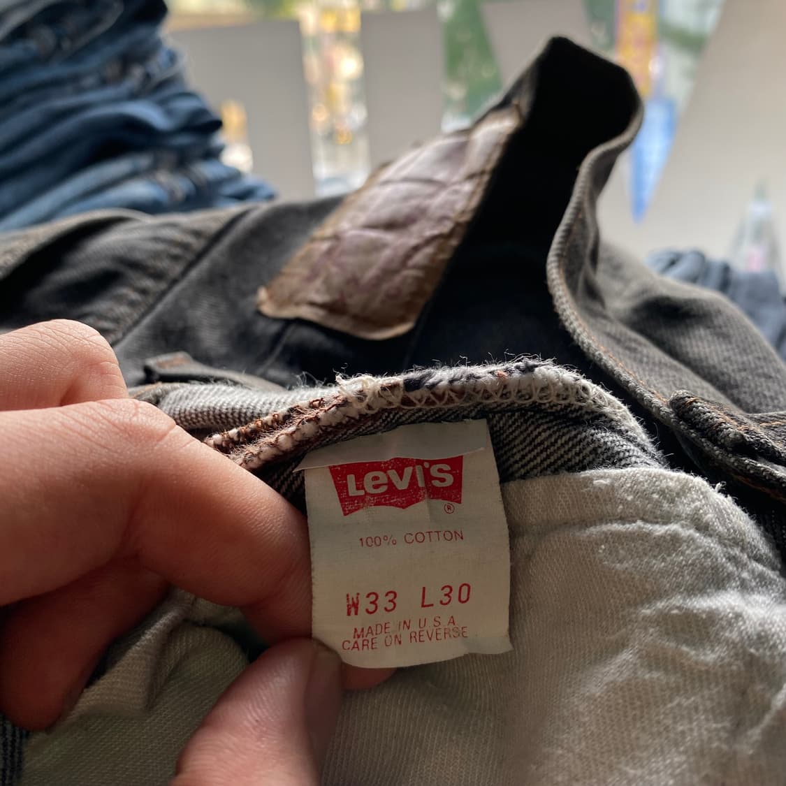 🌊88년 USA Levis 501 black denim pants 상품이미지9