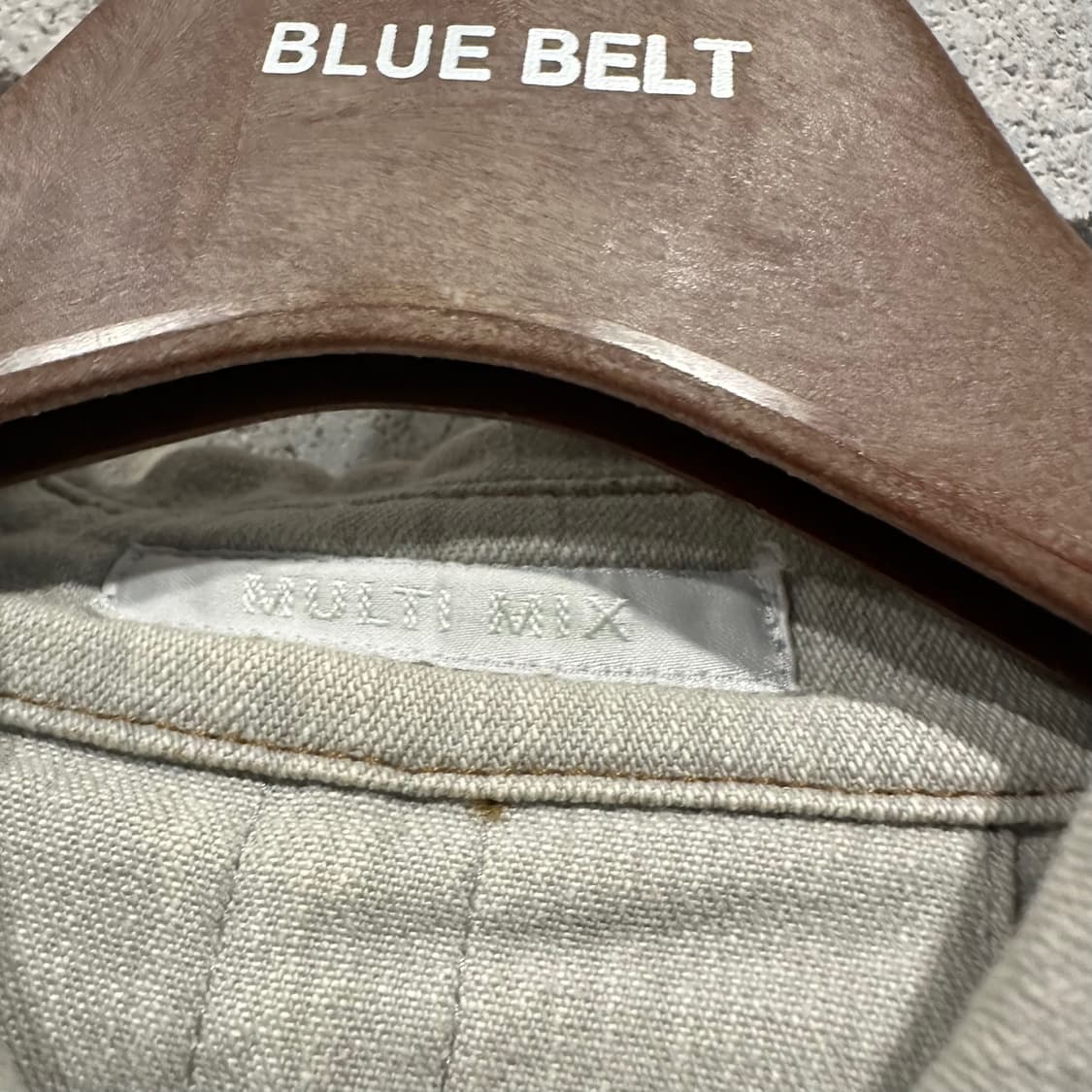 JPN VINTAGE 코튼 숏 트렌치 자켓 더블 버튼 벨트 디테일 그레이 상품이미지5