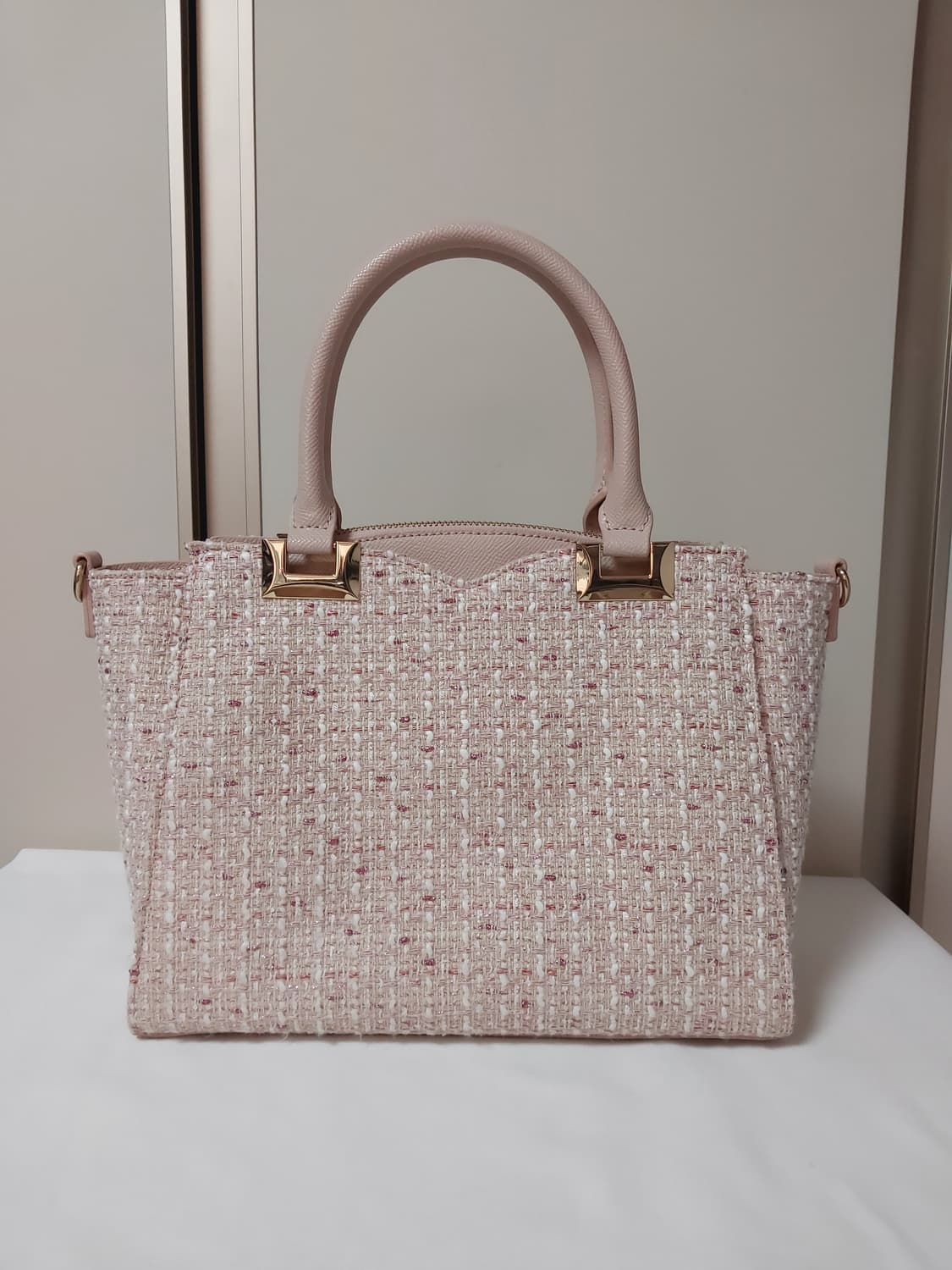 SAMANTHAVEGA 사만사베가 솔리드 리본 트위드 핸드백 가방 상품이미지4