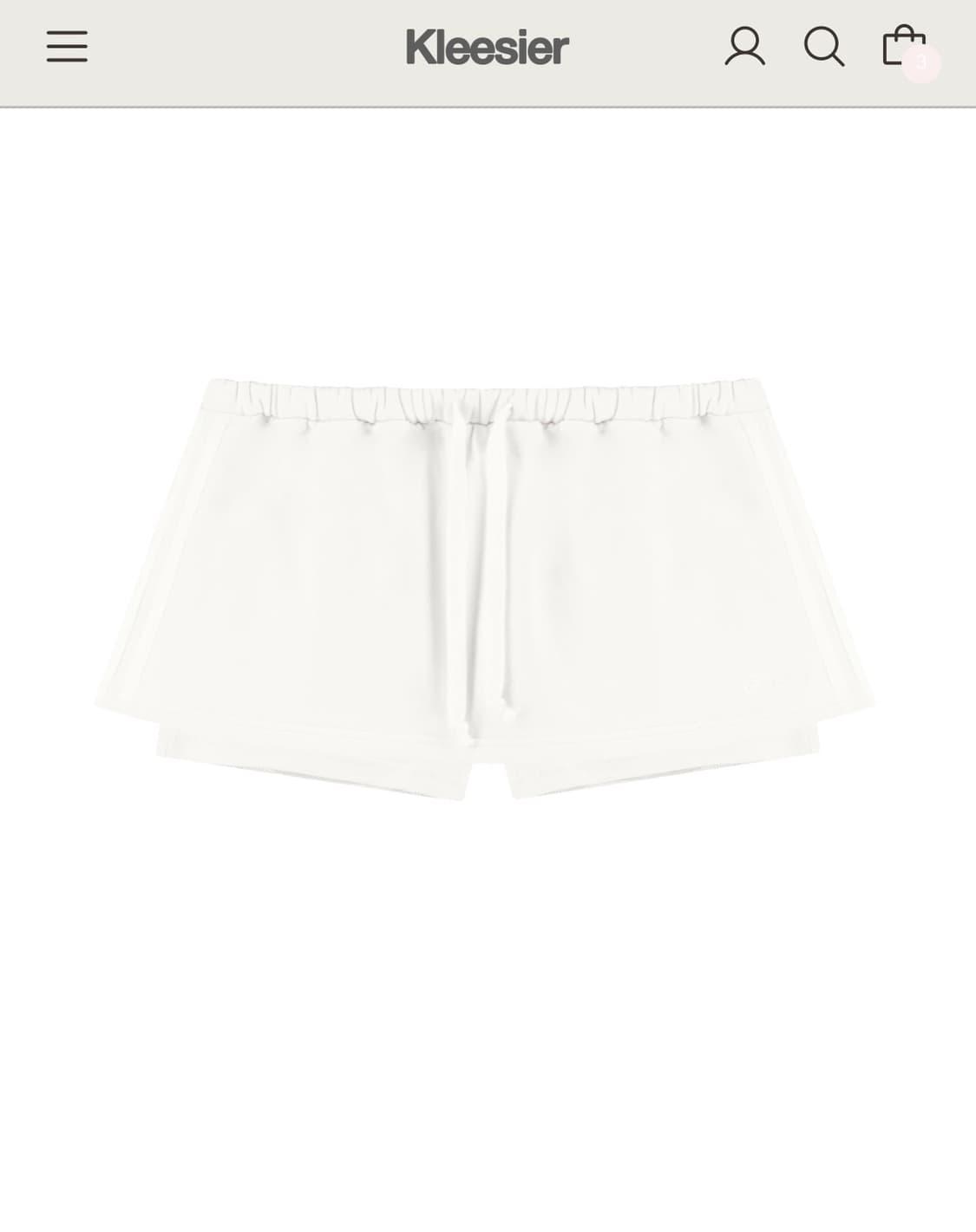 새상품 클리시어 09 스커트 화이트 상품이미지3