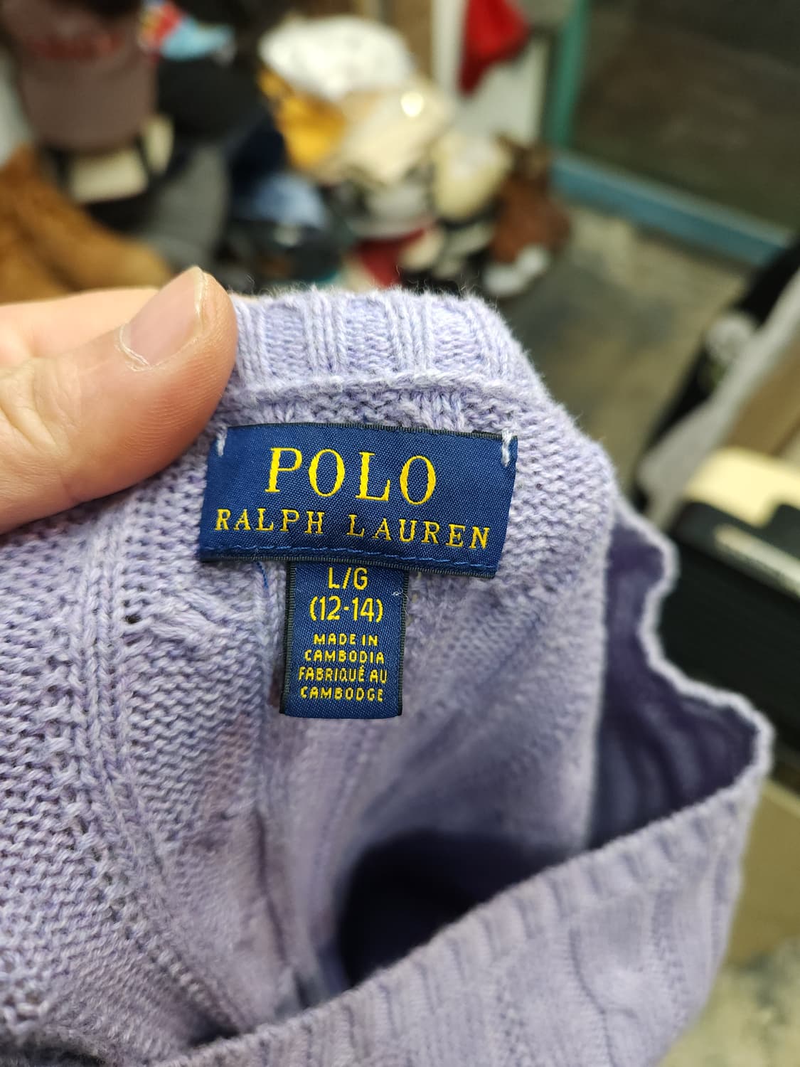 폴로 랄프로렌 퍼플 꽈배기 코튼 니트

 상품이미지4