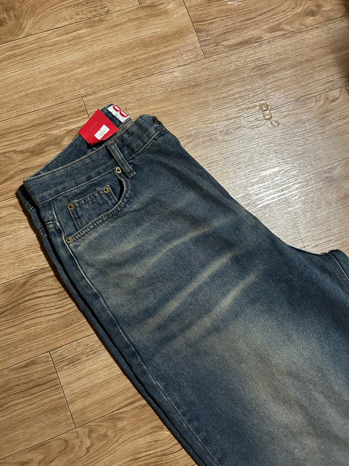 ootj 캣 데님 와이드 팬츠 상품이미지5