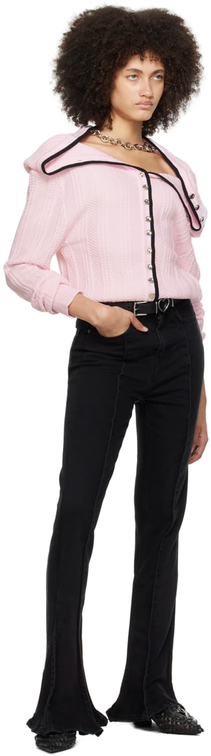 정품 와이프로젝트 후드 가디건 핑크 xs 상품이미지5