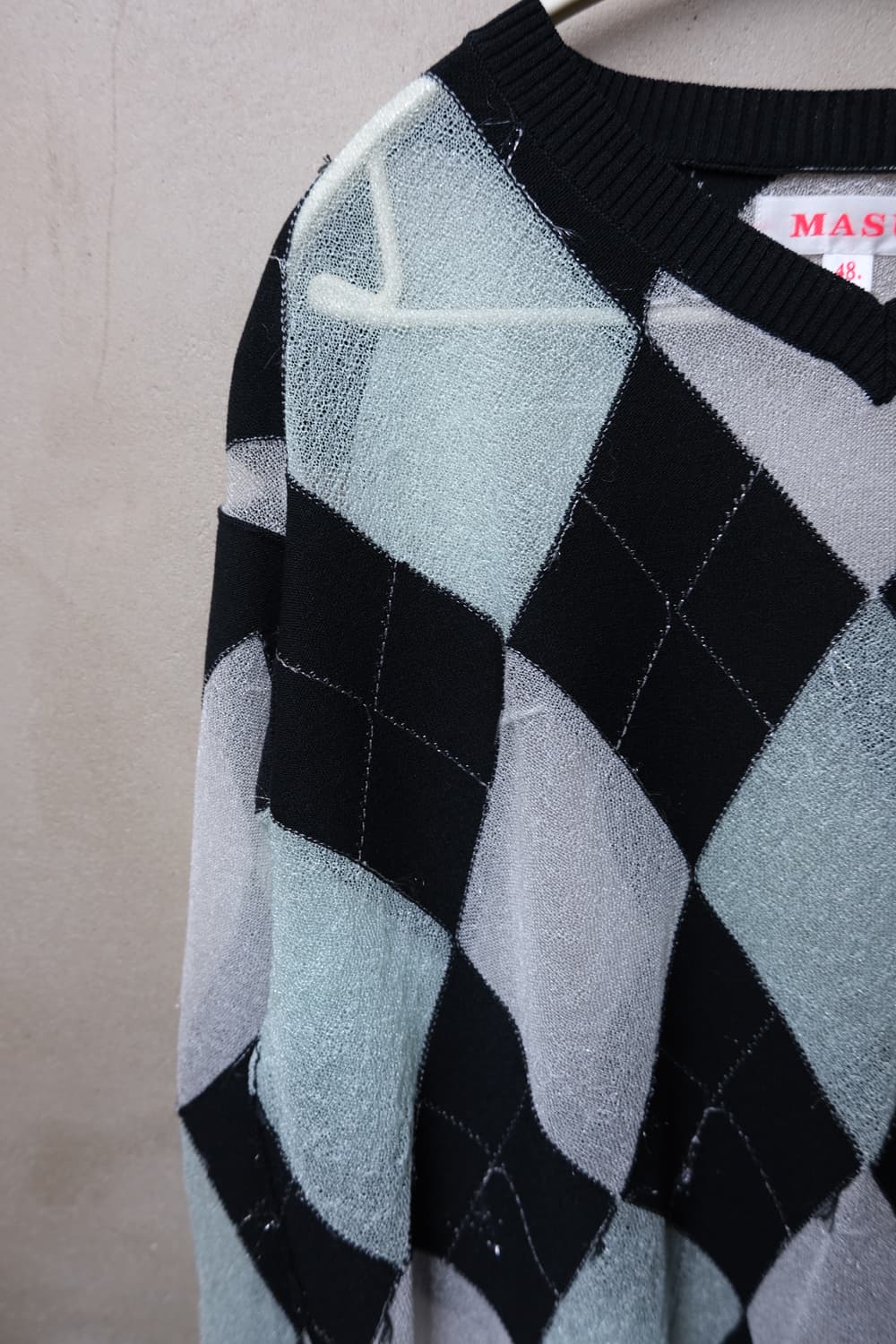 Masu 아가일 니트 48 상품이미지4