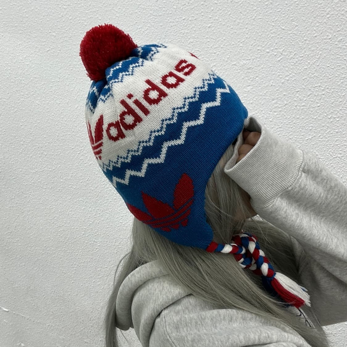 아디다스 에스닉 블루 니트 비니 상품이미지2