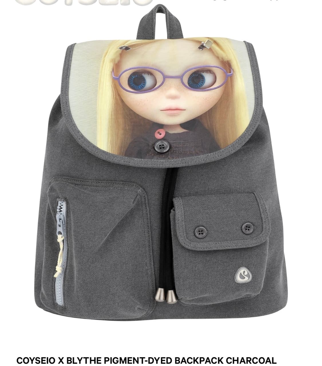 코이세이오 브라이스 피그먼트 백팩 차콜 가방 상품이미지1