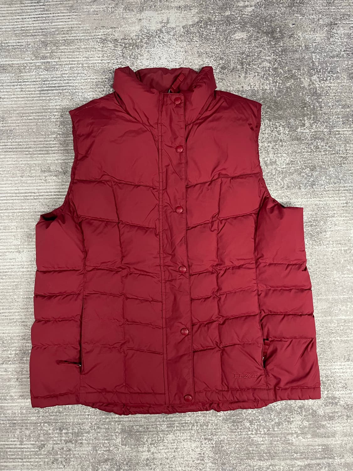 vtg  L.L.Bean 바둑판 퀼팅 다운베스트 상품이미지1