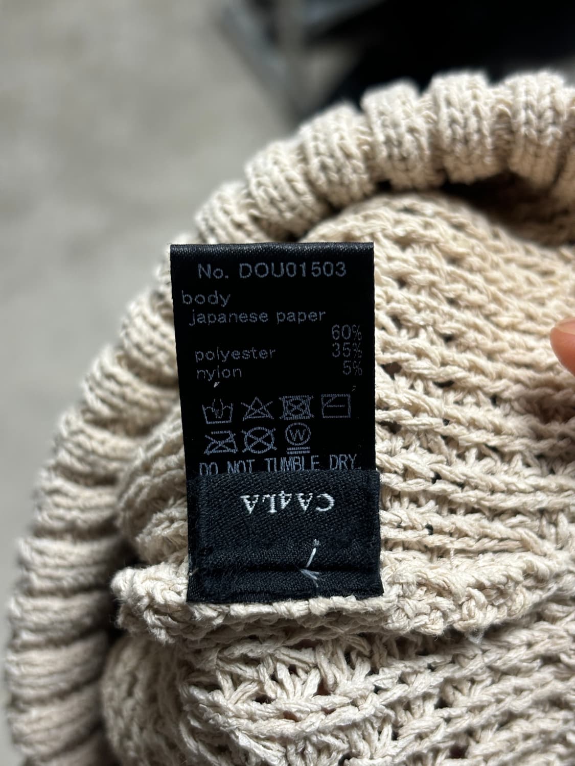 Ca4la 페이퍼 패브릭 비니 상품이미지5