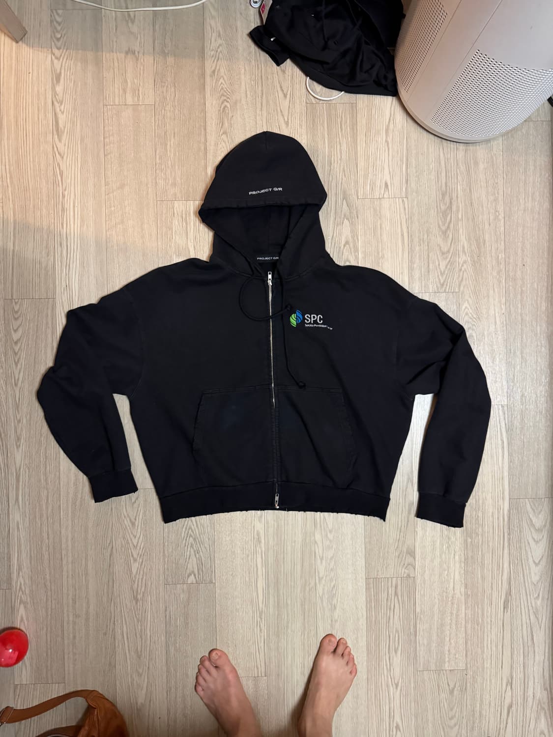 project g/r 그레일즈 크롭 후드집업 상품이미지4