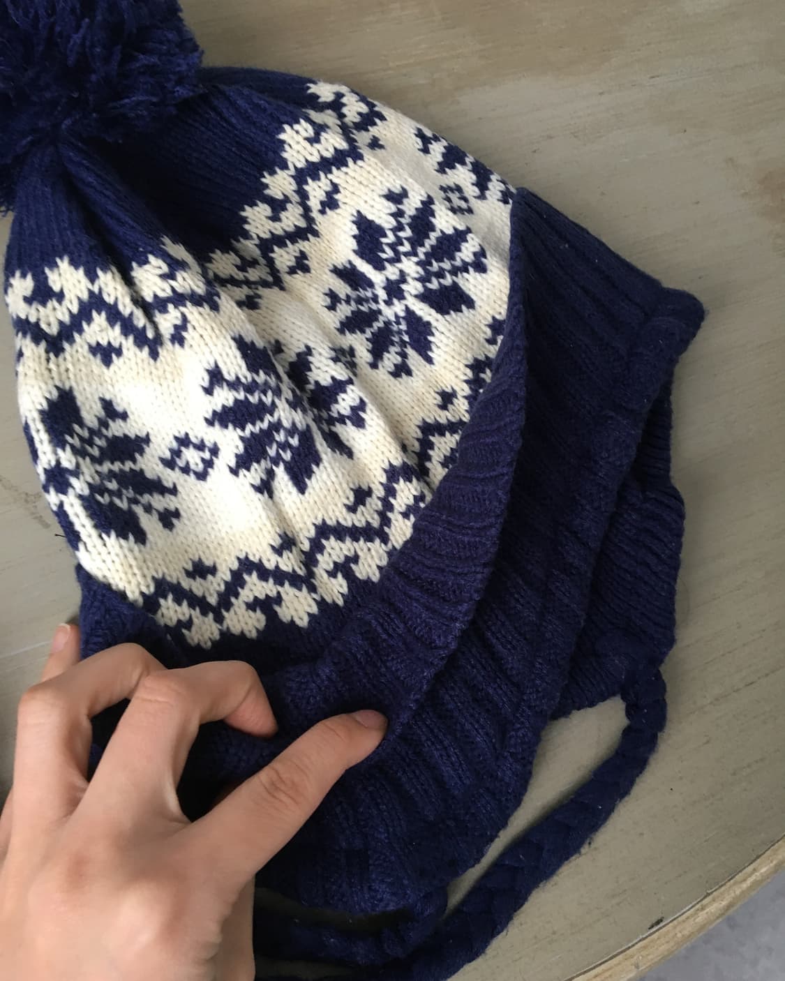 pom snow pattern beanie 상품이미지5