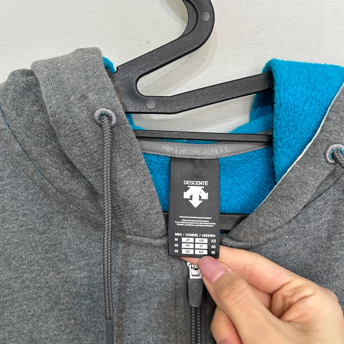 데상트 남성 기모 집업 95 상품이미지2