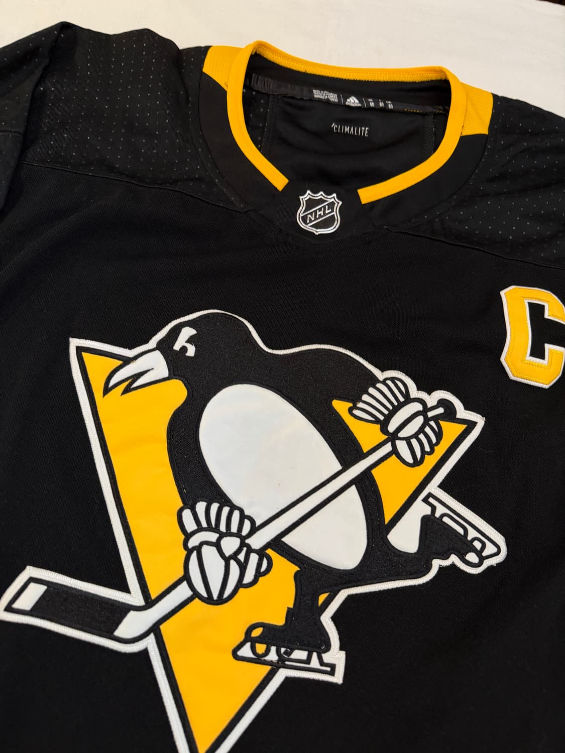 아디다스 NHL 피츠버그 펭귄스 CROSSBY 하키 긴팔 유니폼 상품이미지2