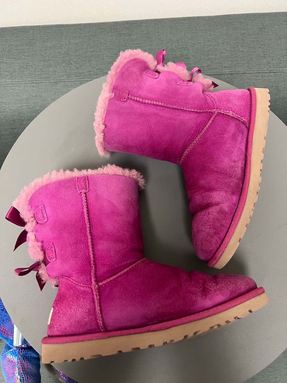 어그 백리본 Ugg 230 235 라즈베리 핑크 희귀 37 갸루 y2k 상품이미지3