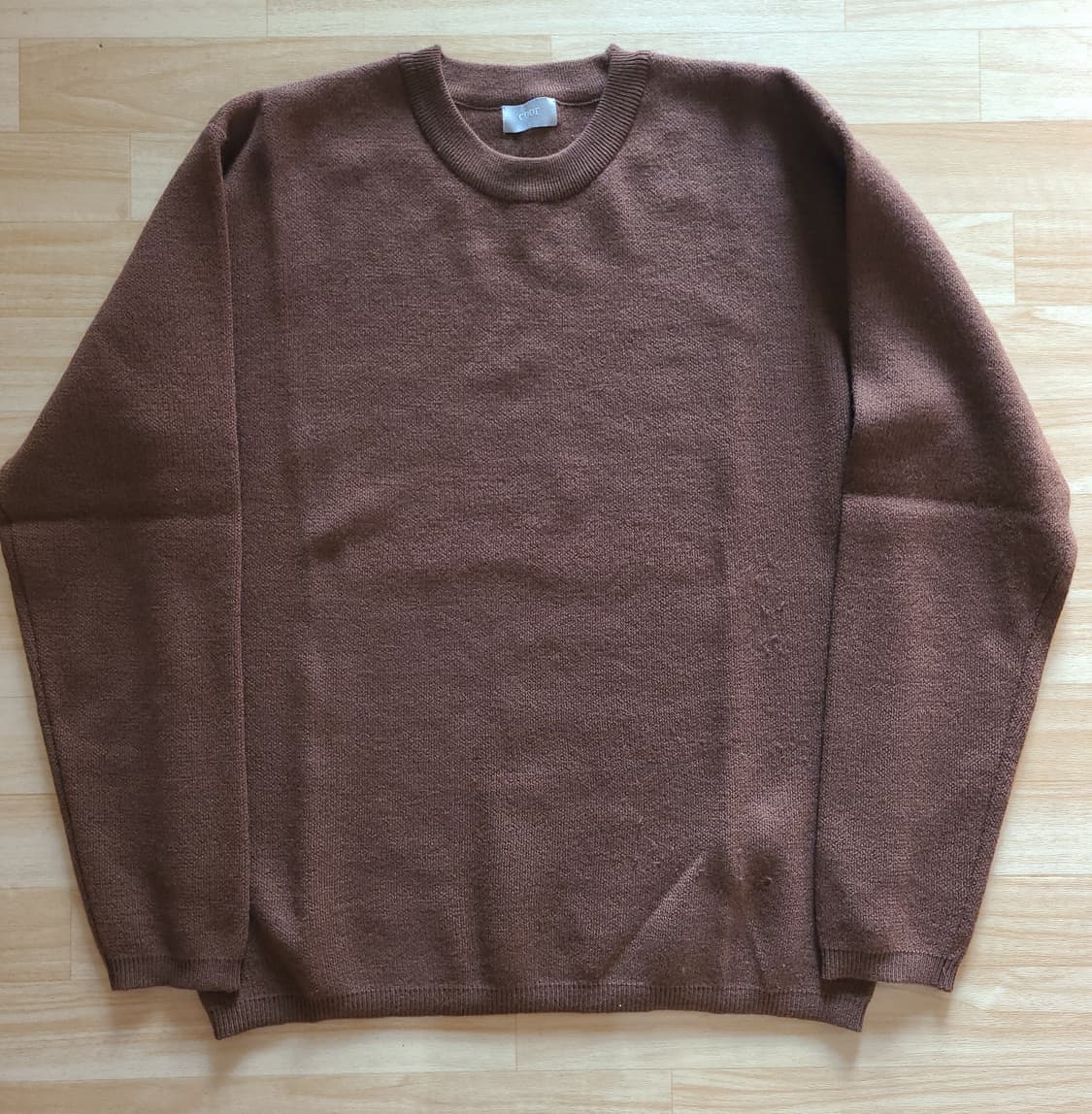 쿠어 탑필 캐시미어 라운드 니트 브라운 S 상품이미지1