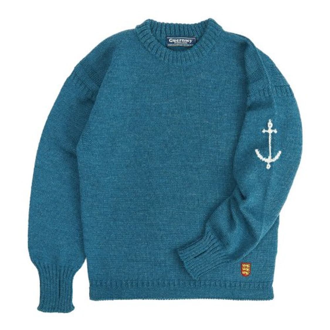 건지 울른스 크루넥 홀가먼트 스웨터 - 틸 (40) 상품이미지1